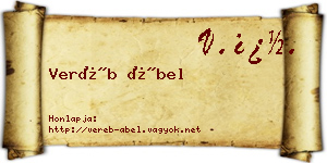 Veréb Ábel névjegykártya