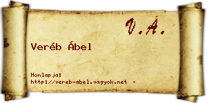 Veréb Ábel névjegykártya