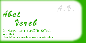 abel vereb business card